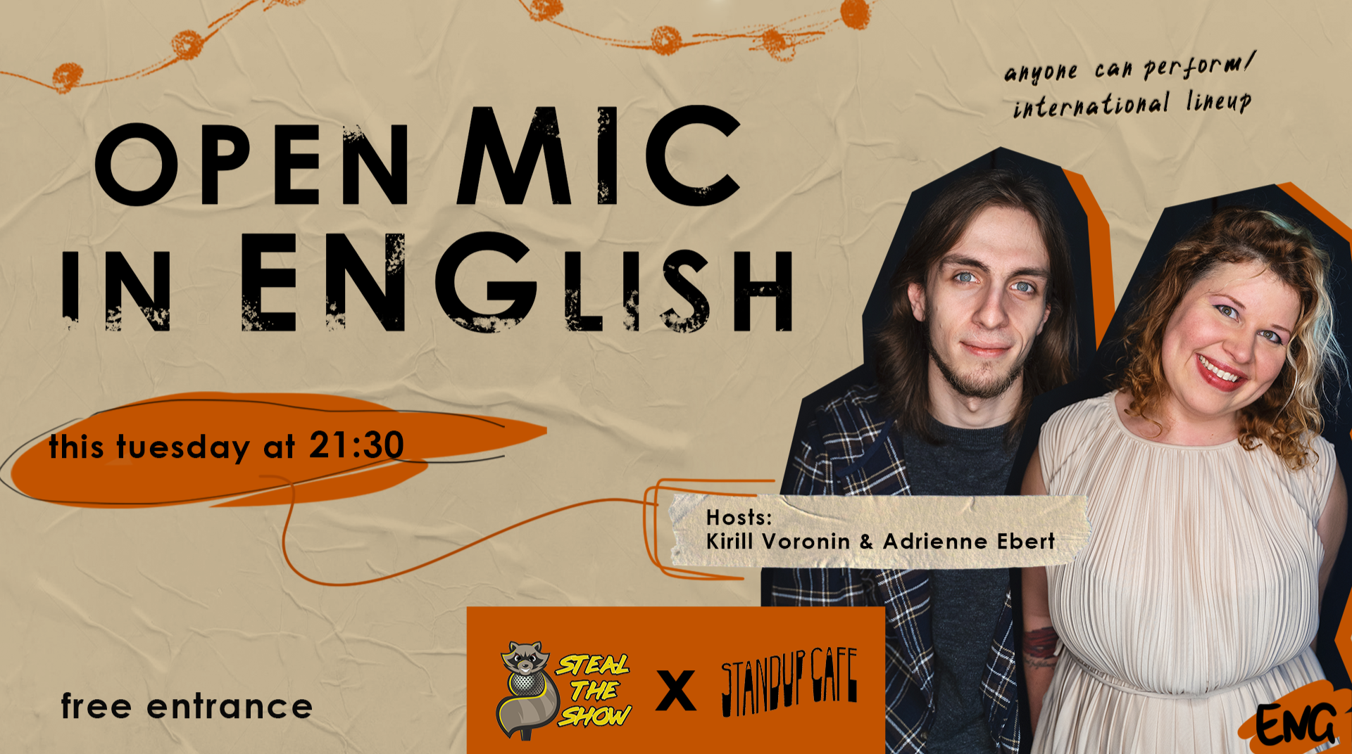 English stand. Eng. Standup. English comedy Evening отзывы.
