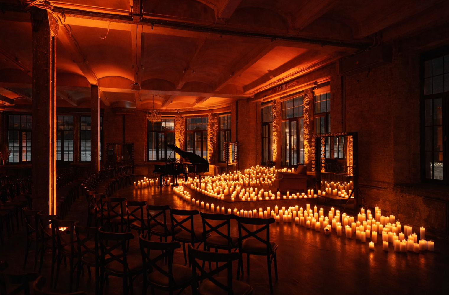 «Музыкальный салон при свечах: неоклассика в историческом особняке»