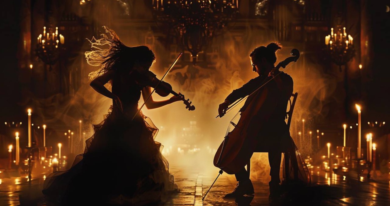 Музыкальная алхимия: скрипка и виолончель при свечах в старинной усадьбе